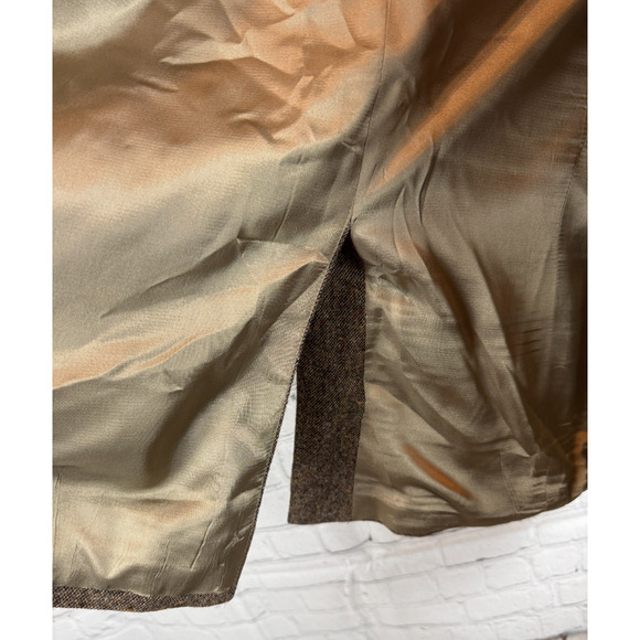 STAFFORD brown suede elbow patch 100% wool tweed mens jacket blazer 42R NWOT - Picture 14 of 14